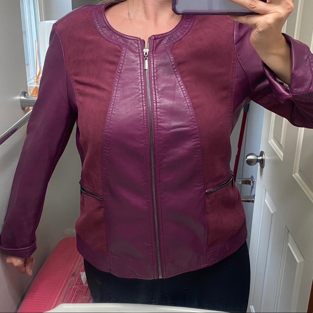 GinaLaura faux Leather Suede Jacket Size L